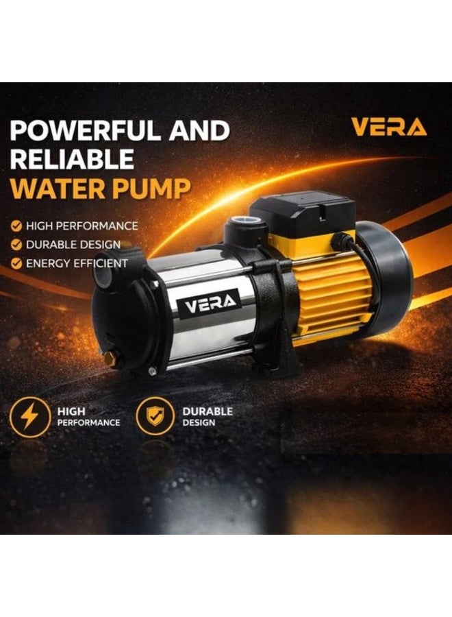 Vera VHMC60 1HP Self-Priming Multistage Water Pump | 0.70kW High Pressure Booster Pump | Stainless Steel | Clean Water Pump for Home & Industrial Use - Image 3